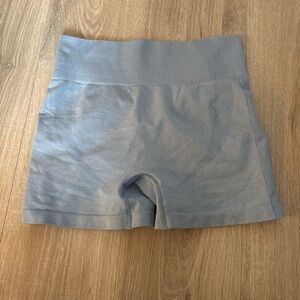 Blue High-Waisted Shorts